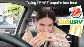 Trying the LEAST POPULAR orders at fast food resturaunts