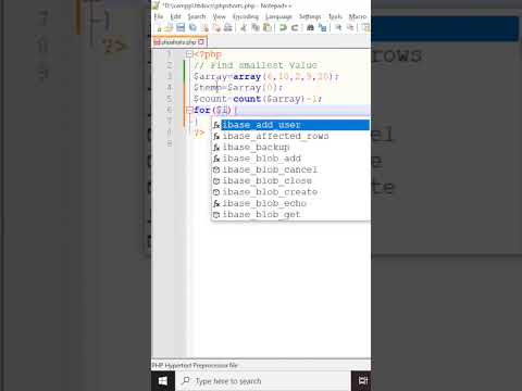 Find Smallest Value Of Array Programmatically In Php #shorts