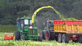 Hemp Harvest John Deere 5830 Fendt Xylon 524 Bloemendal 2014