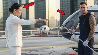 “Fly This Helicopter and I’ll Marry You,”CEO Mocked the Janitor—Until His Tattoo Revealed Everything