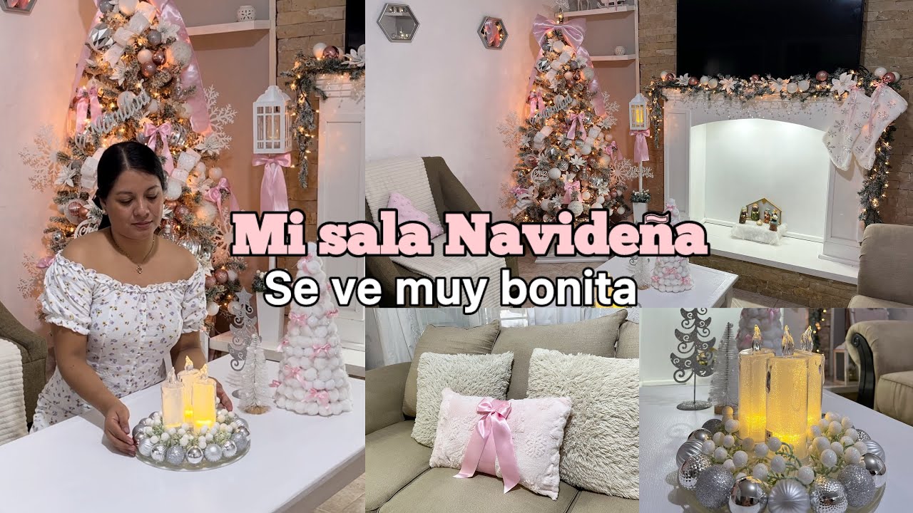 Mi sala para Navidad🎄🎀||Guirnalda hermosa😍||Decoracion Navideña✨