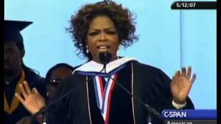 Oprah Winfrey  University Commencement Address 2007 Speech to College Students