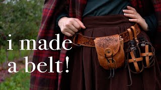 First Time Leather Working! | Making a Potion Belt for My Witch Halloween Costume