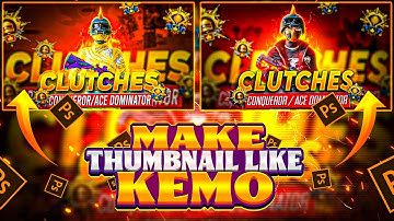 Make thumbnail like @Kemo..   😱🔥 Thumbnail like KemO bgmi thumbnail pack kemo thambnailtutorial