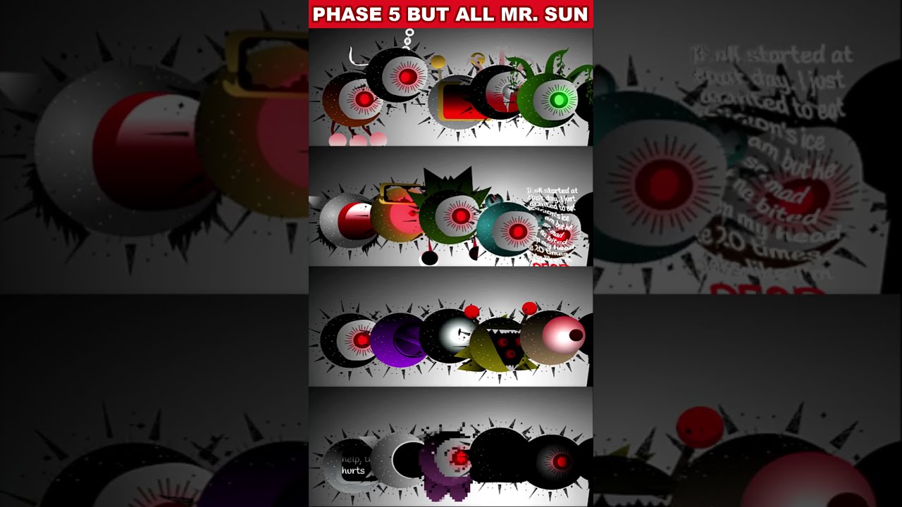 Sprunki Phase 5 But Everyone Is Mr Sun Mix Version Incredibox Viralshorts