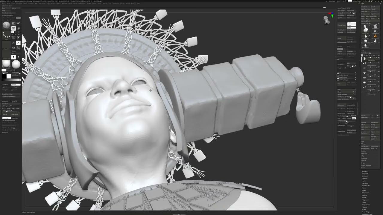 The queens awakening facial expression