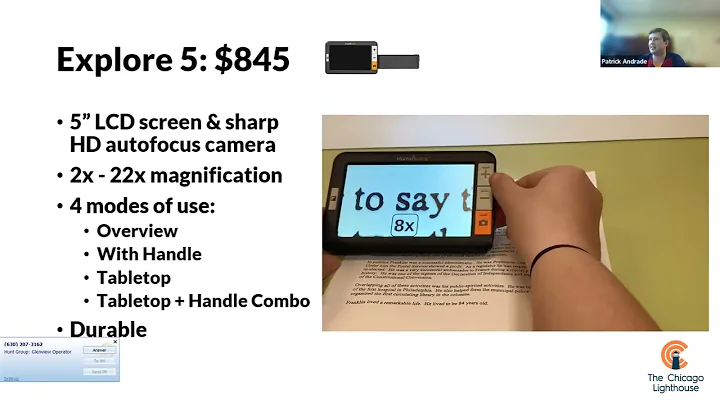 High Tech Solutions for Individuals with Low Vision and Blindness, Presented by Michelle Fiocchi