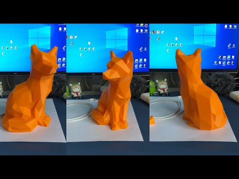 3D Печать - Стильный Полигональный Лис - Принтер Anycubic i3 Mega - Пластик DEXP PLA
