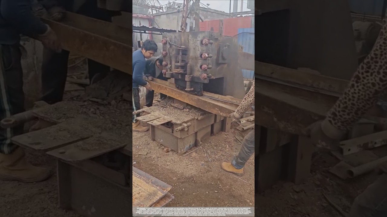 Hydraulic cold shearing of I-beams