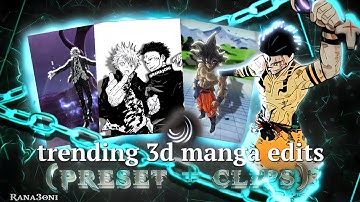 Free 3D Manga Edit Presets 🔥 | Google Drive Link (Alight Motion)