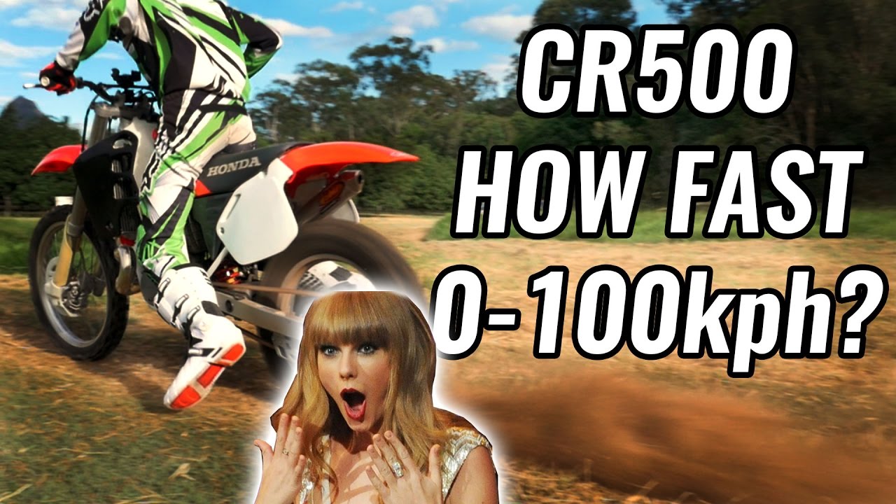 Honda cr500 big bore 2 stroke mx bike 0 100kmh acceleration test rev