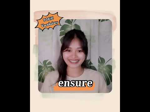 Ensure | Hal4 TOEIC Vocabulary #shorts