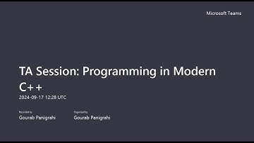 Programming in Modern C++ - Week 8 (NPTEL TA Sessions)
