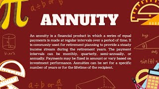 MAT 402 : ANNUITY,  GROUP - 08 (AS2663B)