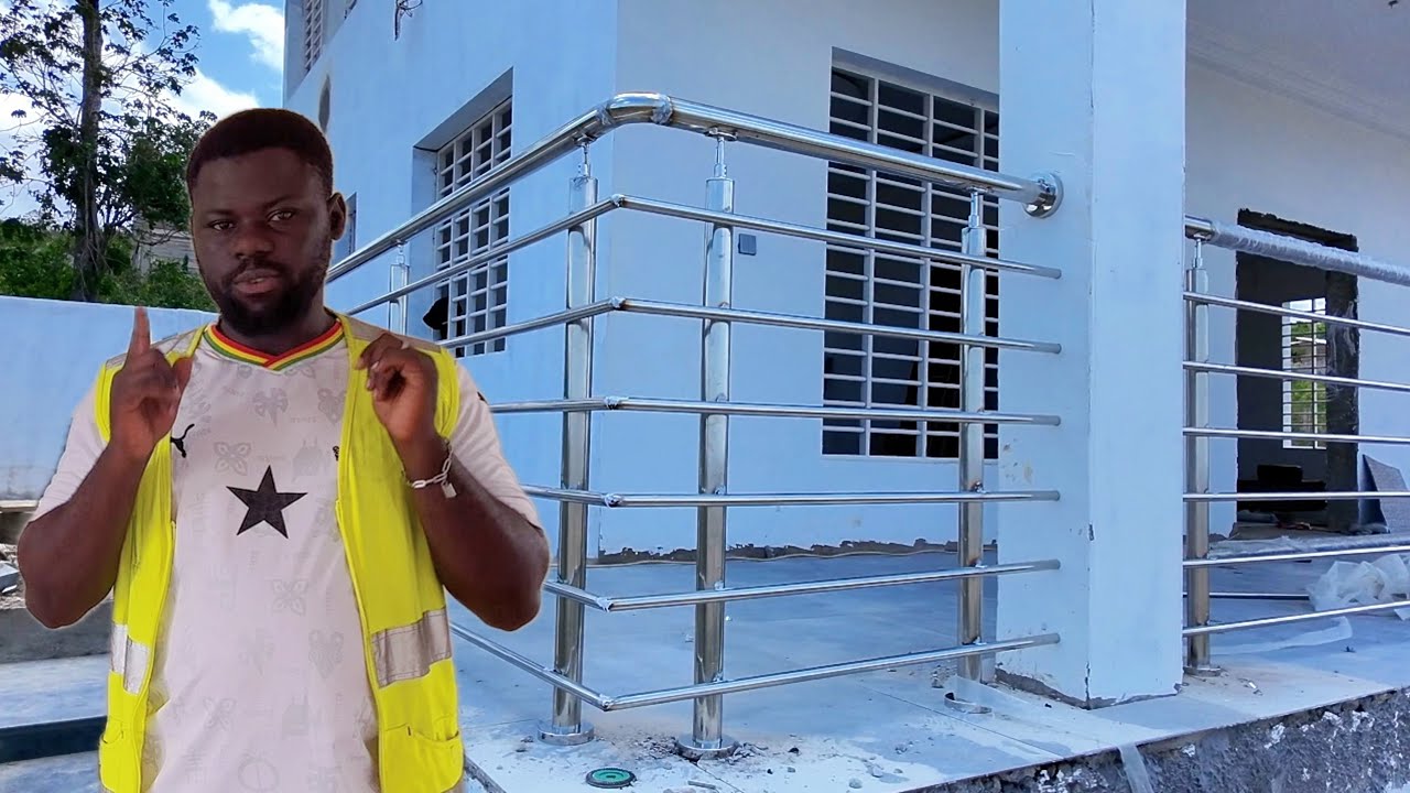 The Ultimate Home Upgrade: Stainless Steel Balustrade from Top to Bottom-Building in Ghana 🇬🇭