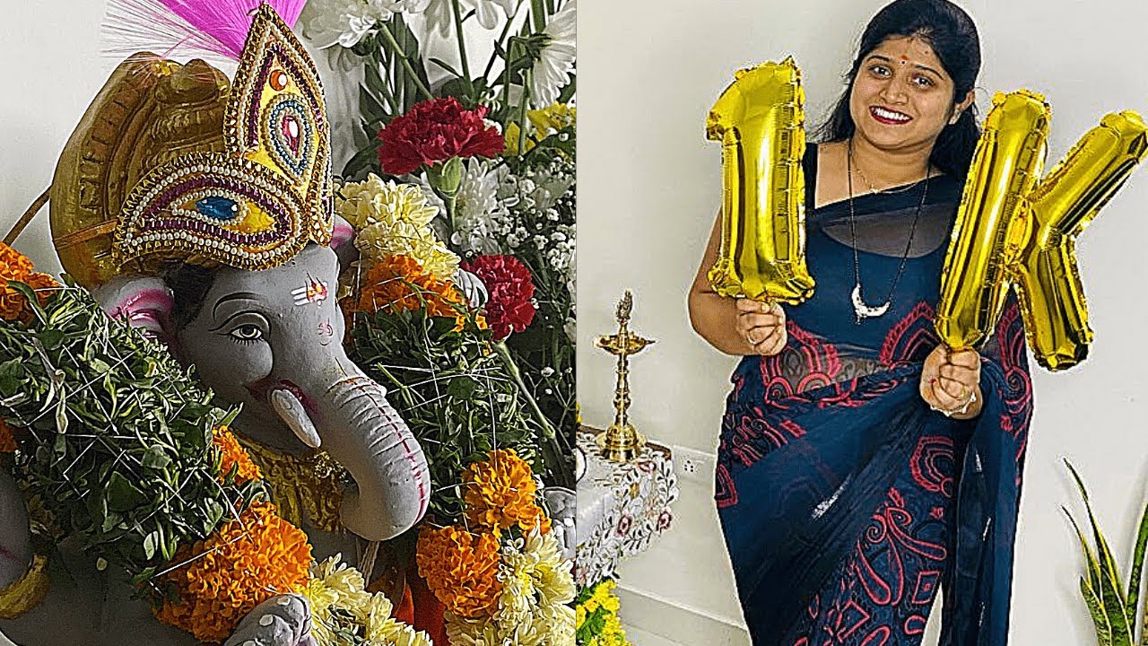 Ganpati Bappa morya(पहिल्यांदा आम्ही केलेली धमाल)😍❤️||Harshada's Flavorful  Recipes||1K subscribers