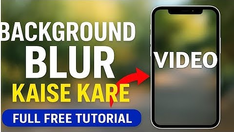 Video Ka Background Blur kaise kare | How to blur background video | ZFR islam