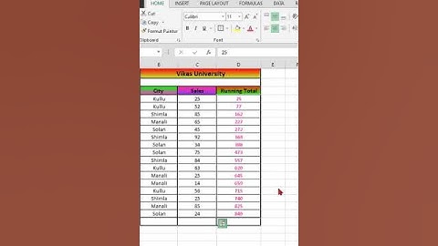Excel में Running Total निकालने का आसन तरीका | #shorts #excel