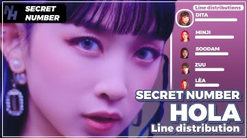Secret Number - Hola (Line Distribution Color Coded) REQUESTED VOTE @nawaii_k