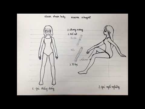 Cách Vẽ Dáng Người Anime Nữ Đơn Giản - How To Draw Basic Shape Female Anime  Body | August Art - Youtube