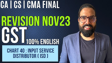 Chart 40 Input Service Distributor ISD | IDT Revision Nov23| 100% English|CA CS CMA Final