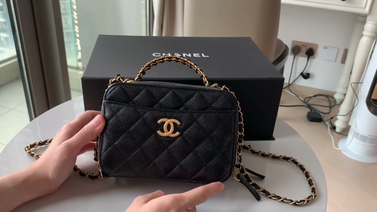 ♥️金屬手柄Chanel Vanity Case with Handle 22S♥️