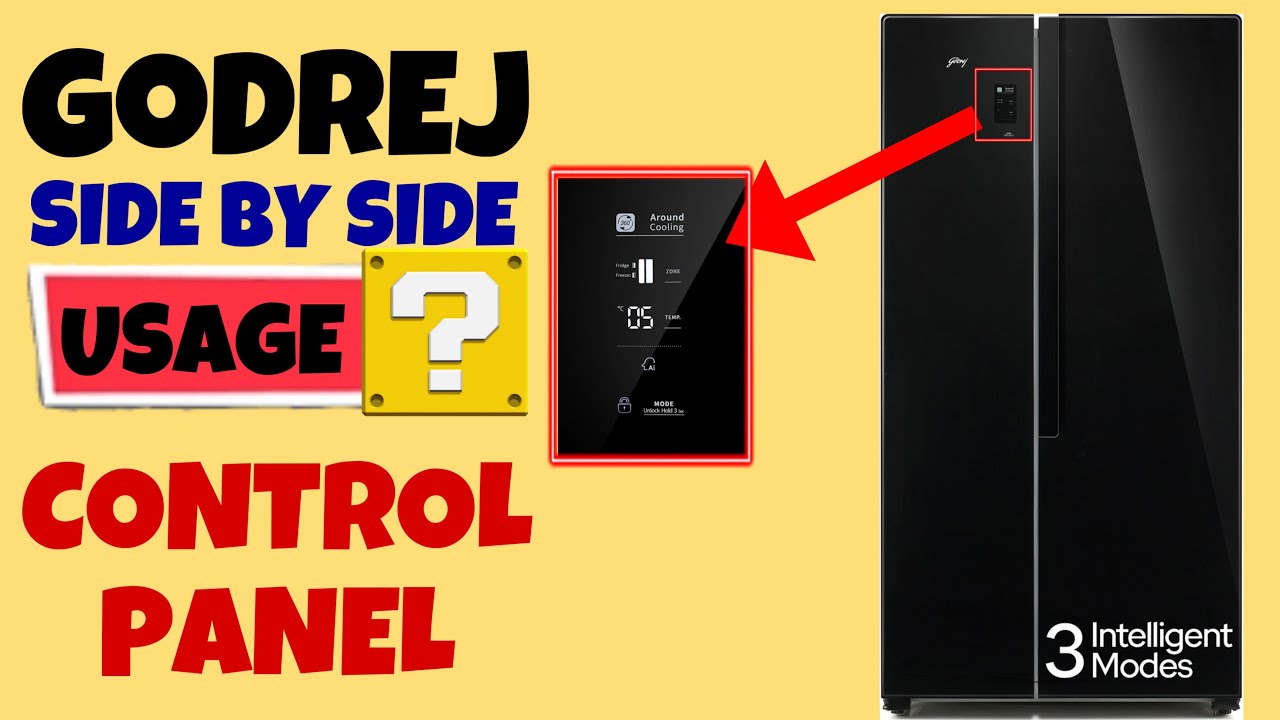 Godrej Side by Side // Control panel Usages and features detailed video ...