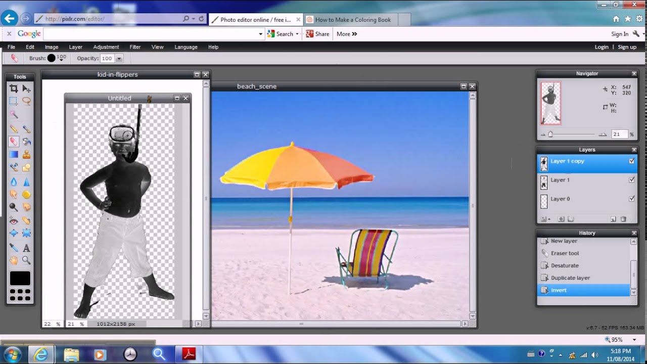 photo Convert Photo To Coloring Page Pixlr youtube