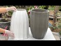 How to cast beautiful cement pots at home easily! Great idea for the garden!