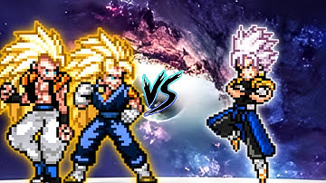 Vegito SSJ3 OP (New) & Gogeta SSJ3 OP (New) VS Gogetto MUI OP in Jump Force Mugen