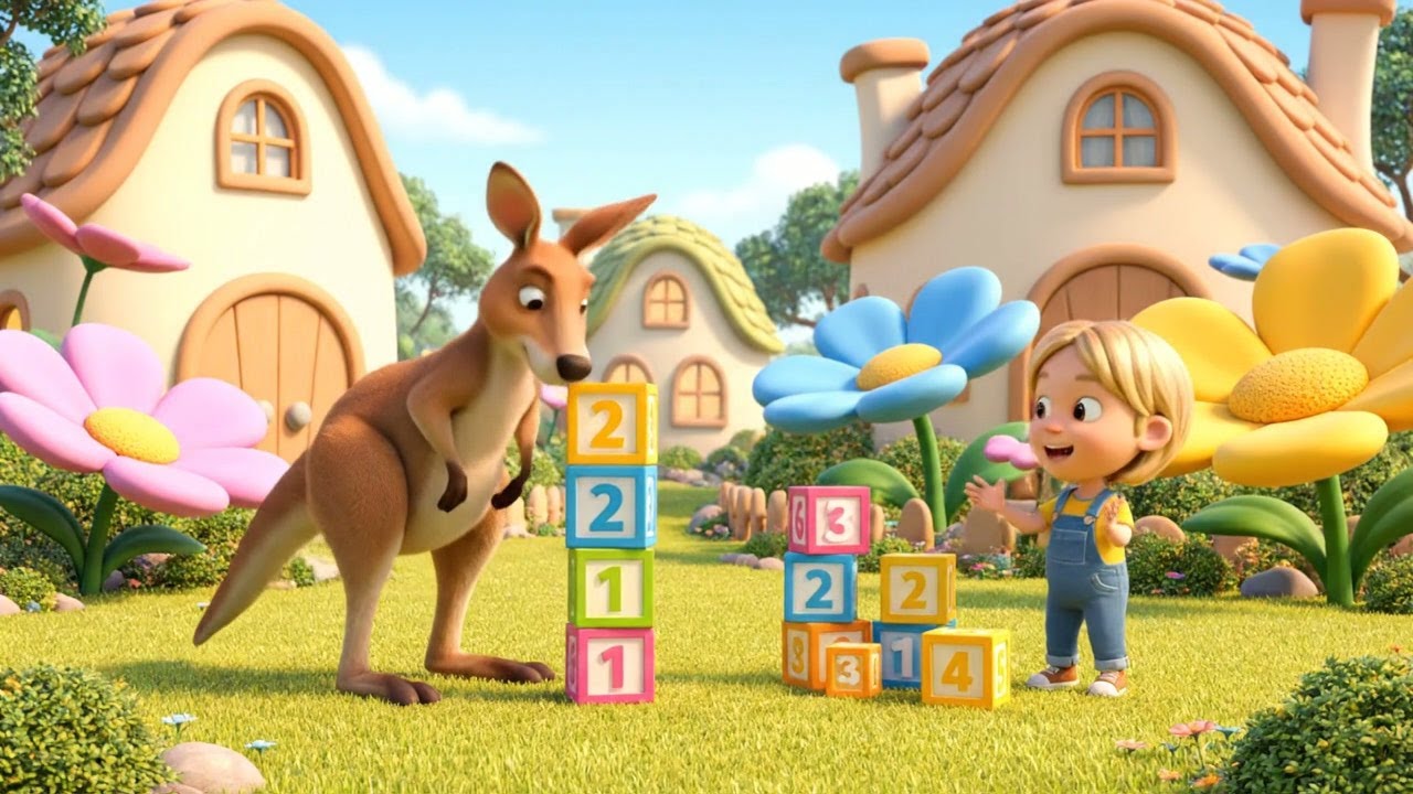 Oops! Baby Kangaroo Mixed All the Counting Blocks 🦘 | Nursery Rhymes for Kids & Baby Songs