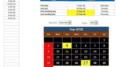 Excel Tips: How to get First and Last Working day of the Month from given date
