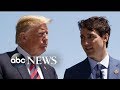 Canadian Prime Minister Justin Trudeau criticizing Trump after G-7 summit