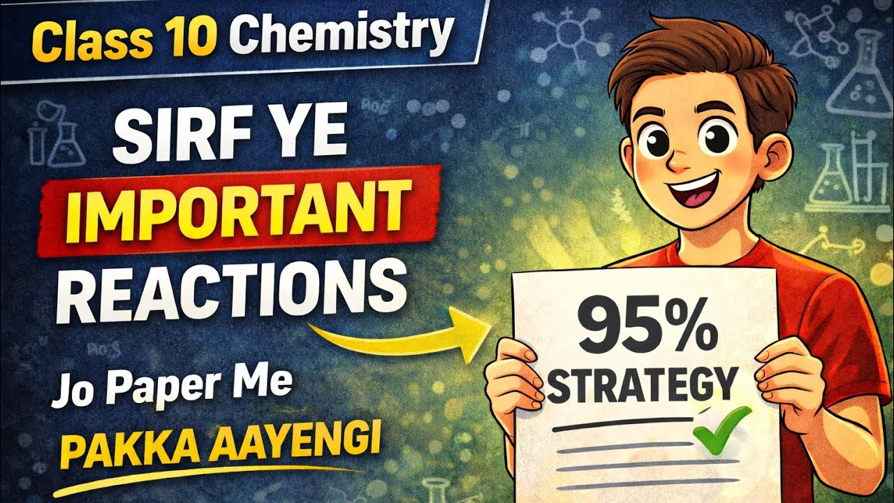Sirf Ye Important Reactions Padho | Class 10 Chemistry | Board Exam Strategy 🔥