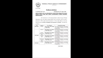 FPSC has finally announced, via public notice, that no descriptive test from nowOnly One Paper Exams