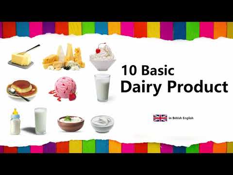 Learn Dairy Products in British English (10 Basic Names with Spelling)