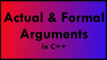 Actual & Formal Arguments in C++ - Jit Code (Hindi)