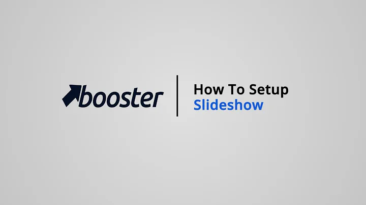 Create Stunning Slideshows with Booster Theme V5