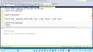 HOW TO USE TCL COMMANDS IN SQL|| BEGIN TRANSACTION IN SQL