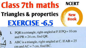 Exercise 6.5 l Class 7th maths l CBSE board l Chapter 6 l Triangle & properties l Solution