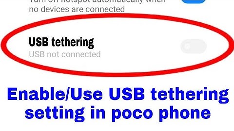 poco mobile me USB tethering on/use kaise kare।how to enable/use USB tethering setting in poco phone