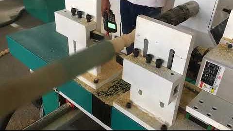 cnc wood lathe working video with servo motor