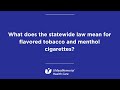 New menthol tobacco law and resources