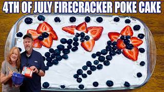 4th of JULY FIRECRACKER POKE CAKE