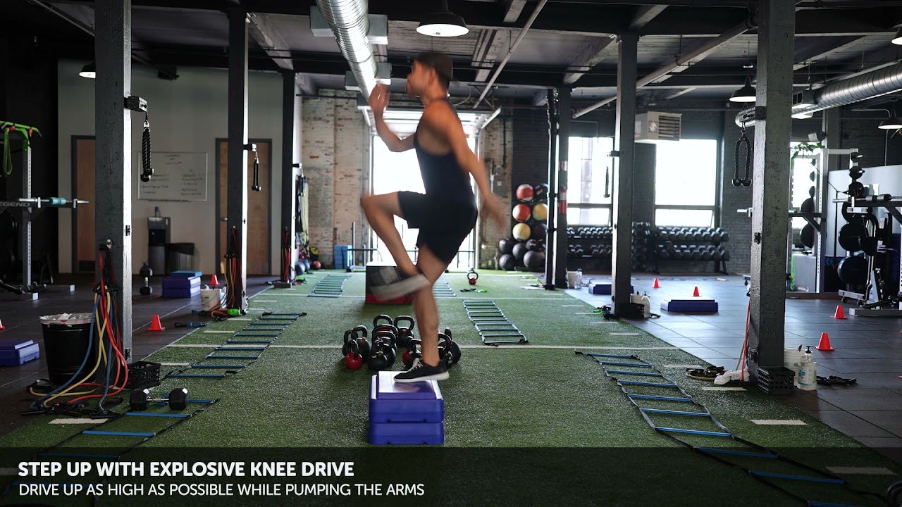 Step Up with Explosive Knee Drive YouTube