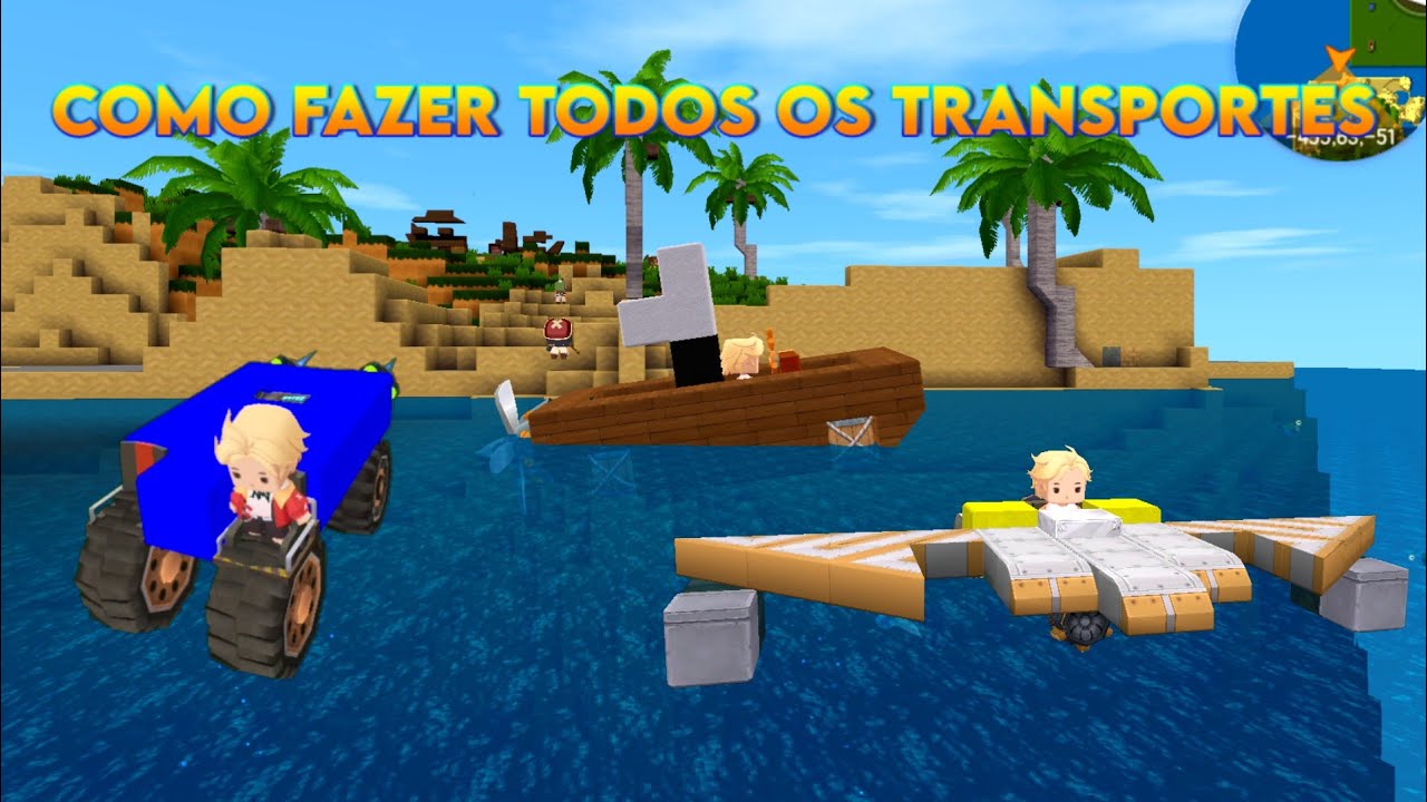 Como fazer barco, carro e avião no Mini World: CREATA