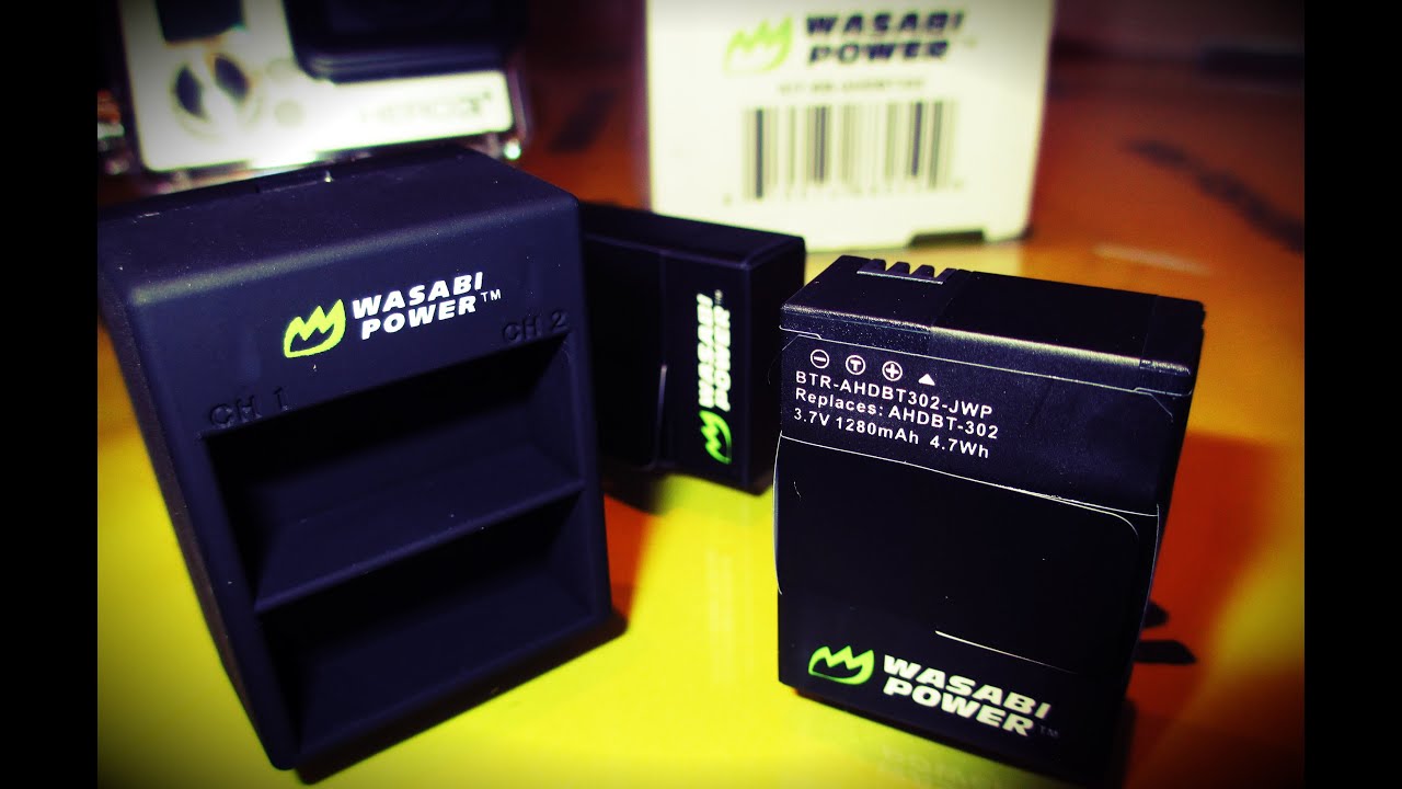 Wasabi Power(1280mAh) vs GoPro HERO 3 + Black Edition(1180mAh)