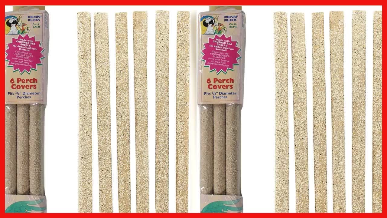 PENN PLAX Sanded Bird Perch Covers – Made from Crushed Seashells – Great for Parakeets, Lovebirds