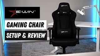 E-Win Best Heavy Duty Gaming Chair Review Setup