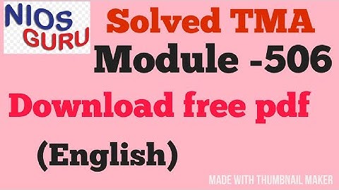 Module 506 complete solve assignment (TMA)BY  nios guru in English
